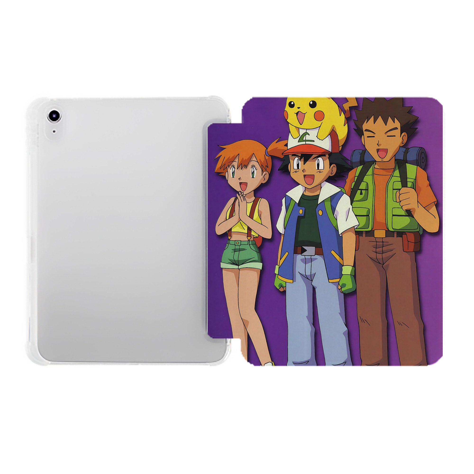 （画像用） ポケットモンスター Pokémon IPad ケース ペン収納付き 三つ折りスタンド PUレザー×シリコン 対応機種9.5/10.5/10.9インチ